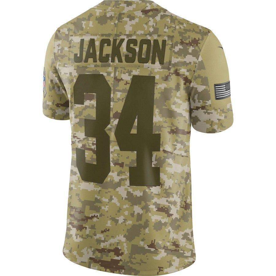 Bo Jackson Oakland Raiders Game Jersey Camo