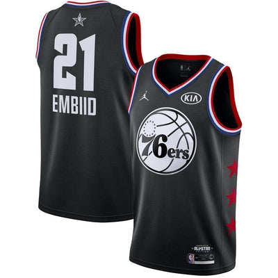 Philadelphia 76ers #21 Joel Embiid 2019 ALL STAR Swingman Jersey