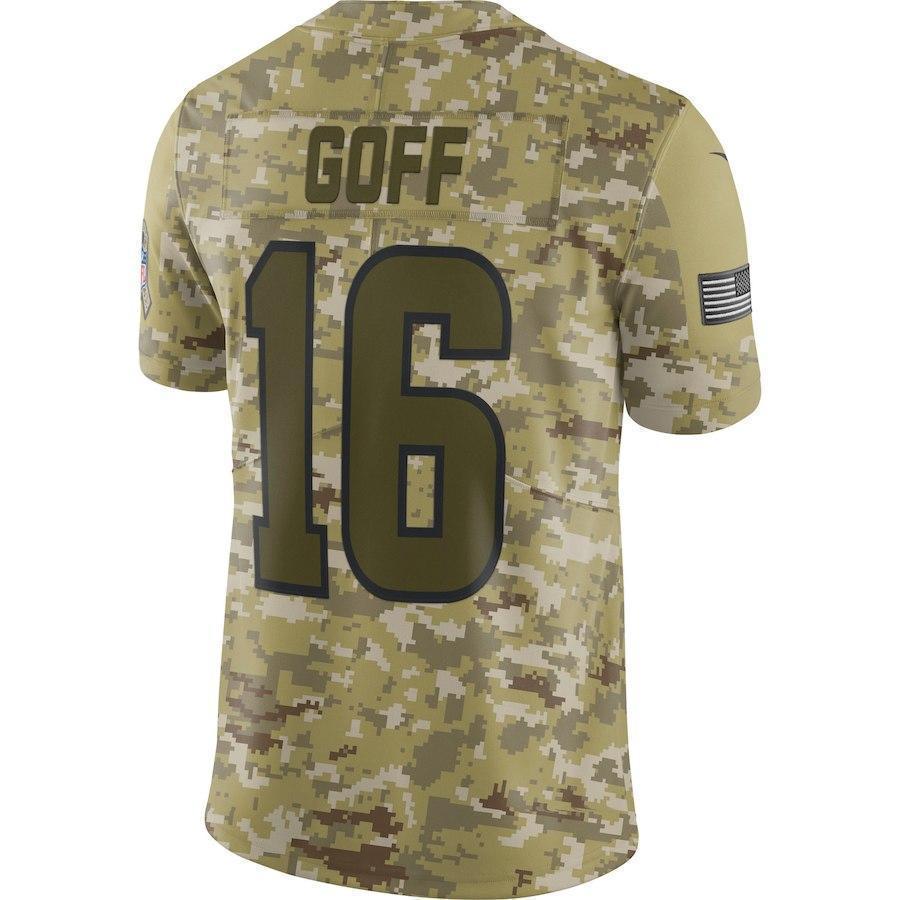 Jared Goff Los Angeles Rams Game Jersey Camo