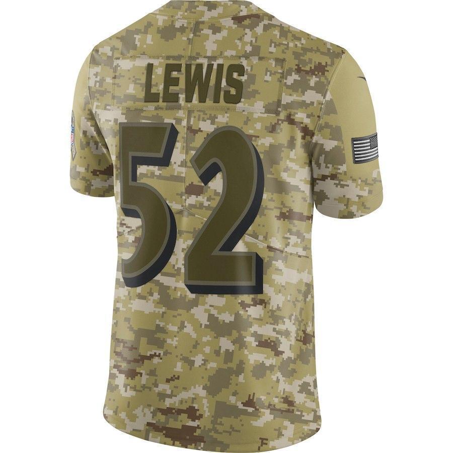 Ray Lewis Baltimore Ravens Game Jersey Camo