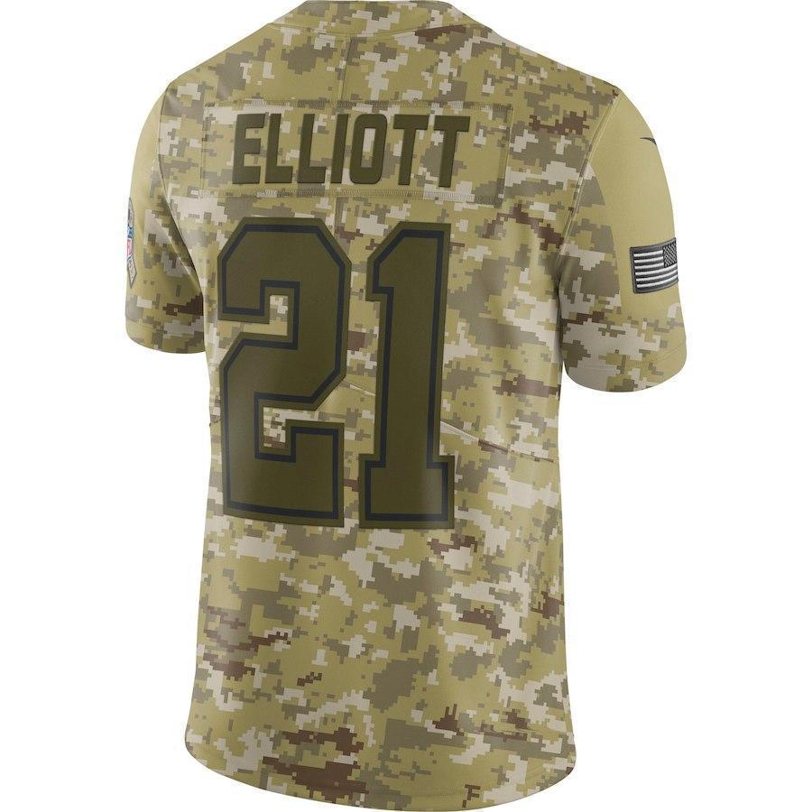 Ezekiel Elliott Dallas Cowboys Game Jersey Camo