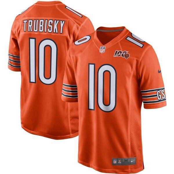 Mitchell Trubisky Chicago Bears 100th Season Game Jersey - Orange