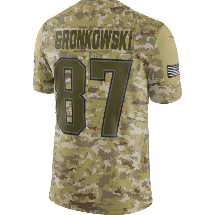 Rob Gronkowski New England Patriots Game Jersey Camo