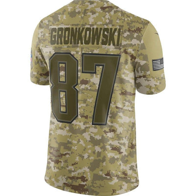 Rob Gronkowski New England Patriots Game Jersey Camo