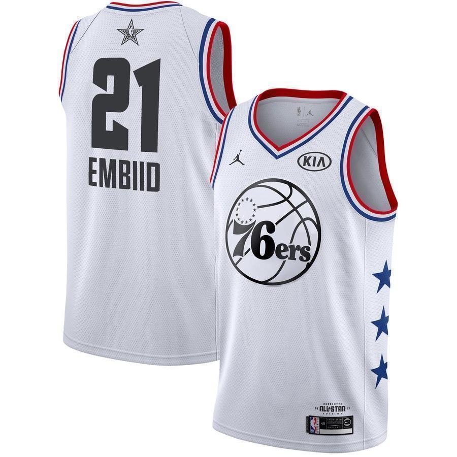 Philadelphia 76ers #21 Joel Embiid 2019 ALL STAR Swingman Jersey