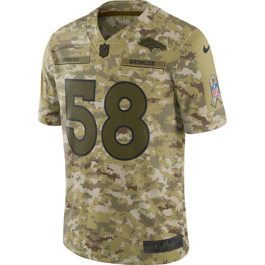 Von Miller Denver Broncos Game Jersey Camo