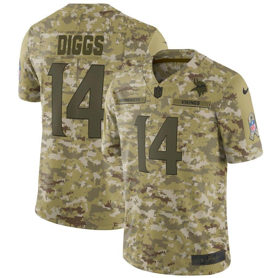 Stefon Diggs Minnesota Vikings Game Jersey Camo