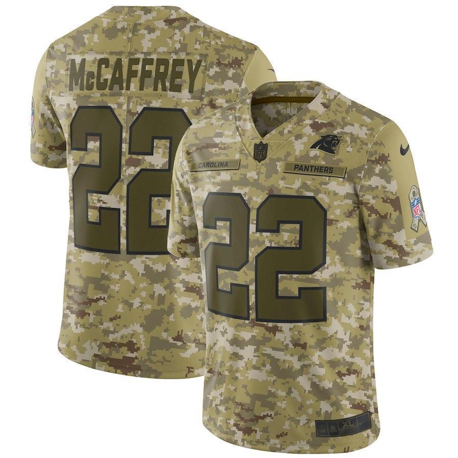 Christian McCaffrey Carolina Panthers Game Jersey Camo