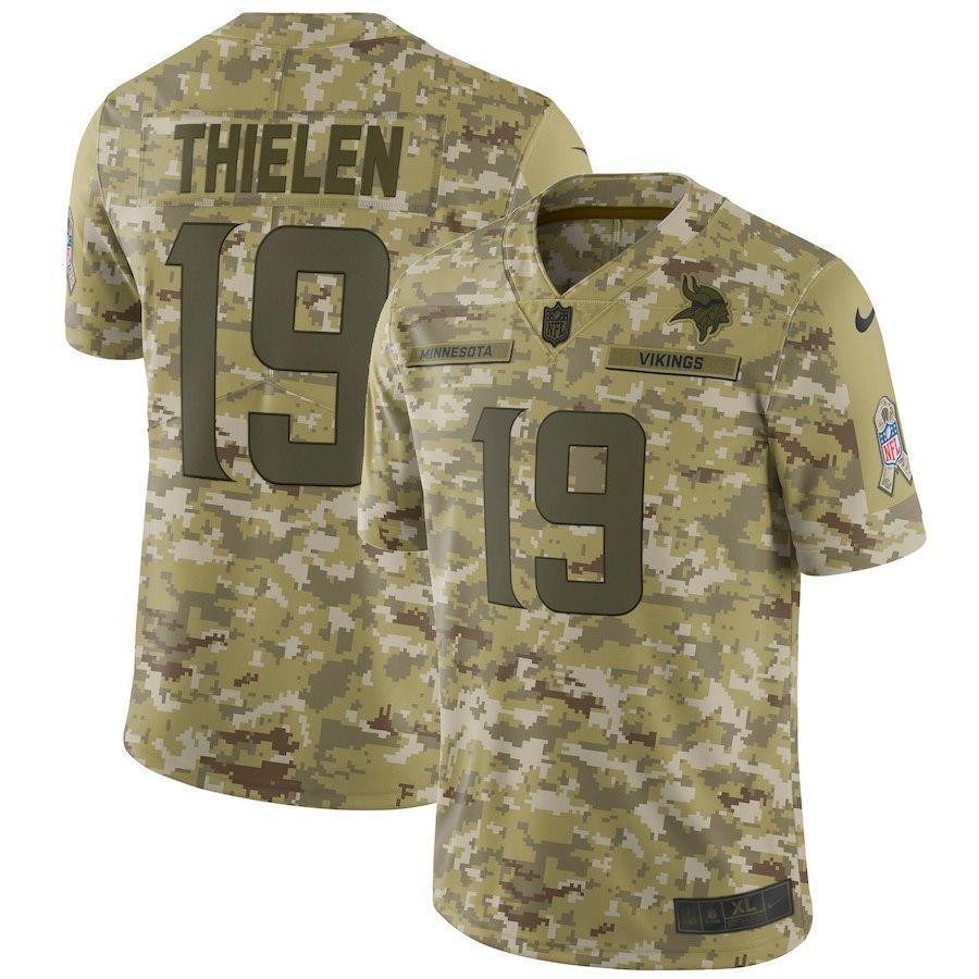 Adam Thielen Minnesota Vikings Game Jersey Camo
