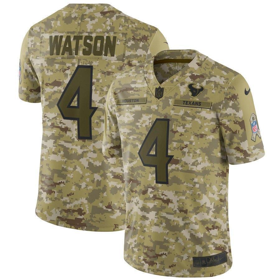 Deshaun Watson Houston Texans Game Jersey Camo