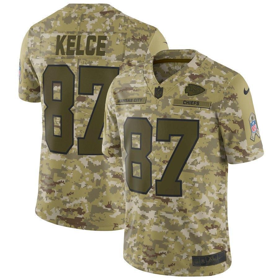 Travis Kelce Kansas City Chiefs Game Jersey Camo