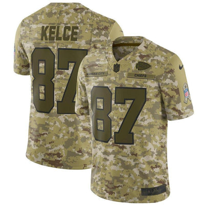 Travis Kelce Kansas City Chiefs Game Jersey Camo