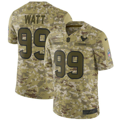 J.J. Watt Houston Texans Game Jersey Camo