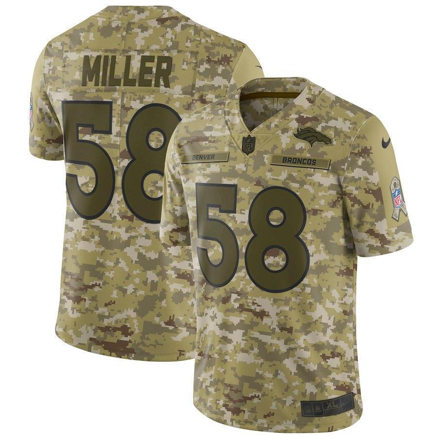 Von Miller Denver Broncos Game Jersey Camo
