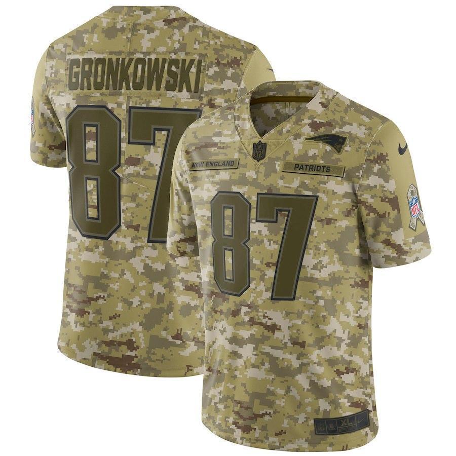 Rob Gronkowski New England Patriots Game Jersey Camo