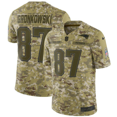 Rob Gronkowski New England Patriots Game Jersey Camo