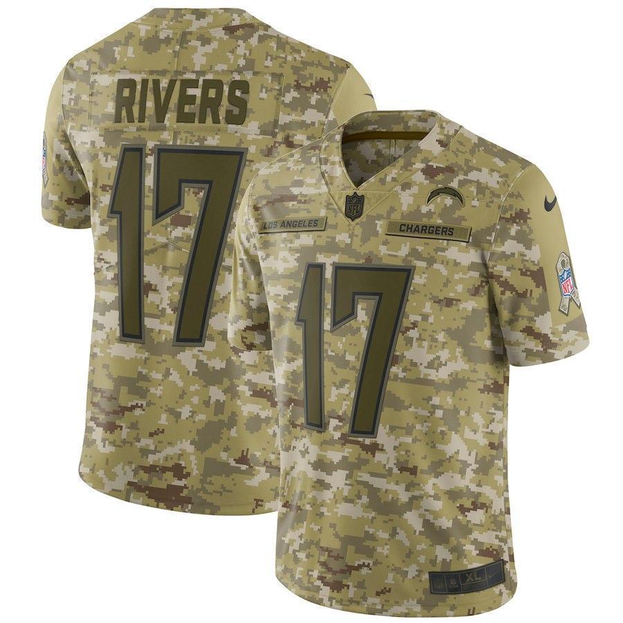 Philip Rivers Los Angeles Chargers Game Jersey Camo