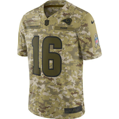 Jared Goff Los Angeles Rams Game Jersey Camo