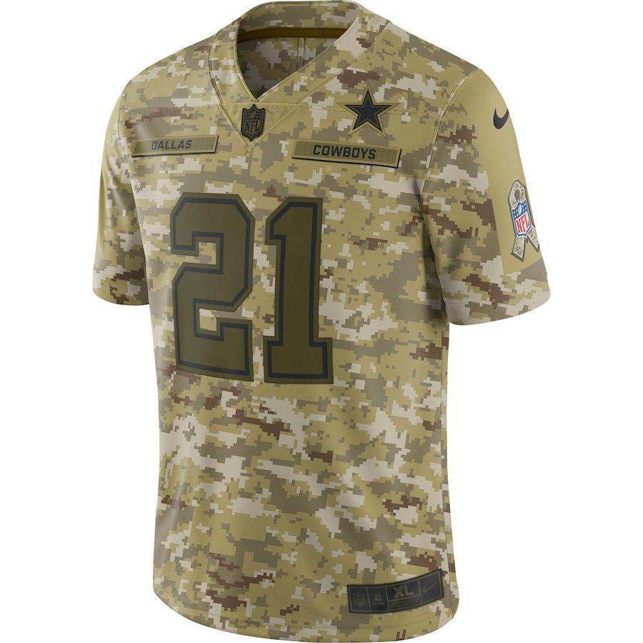 Ezekiel Elliott Dallas Cowboys Game Jersey Camo