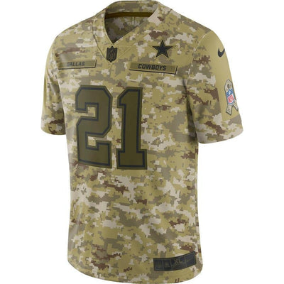Ezekiel Elliott Dallas Cowboys Game Jersey Camo