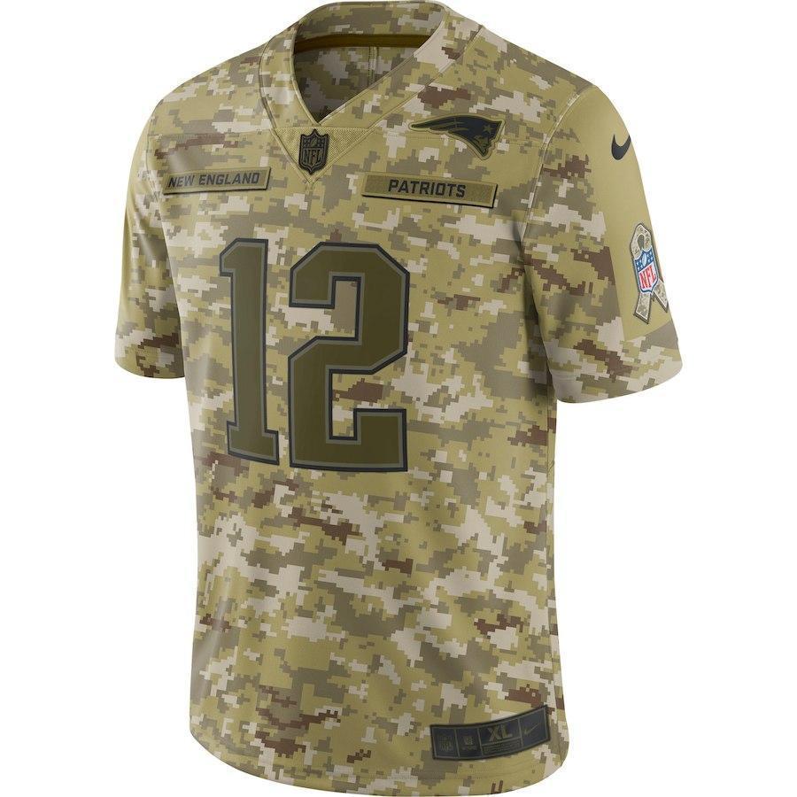 Tom Brady New England Patriots Game Jersey Camo