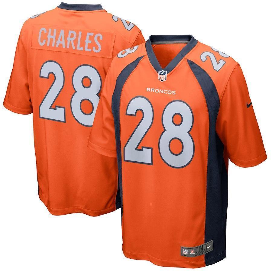 Jamaal Charles Denver Broncos Orange Game Jersey