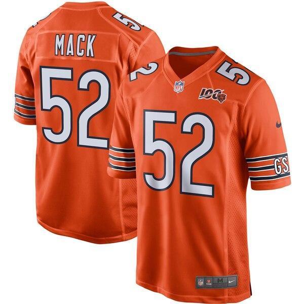 Khalil Mack Chicago Bears 100th Season Game Jersey - Orange