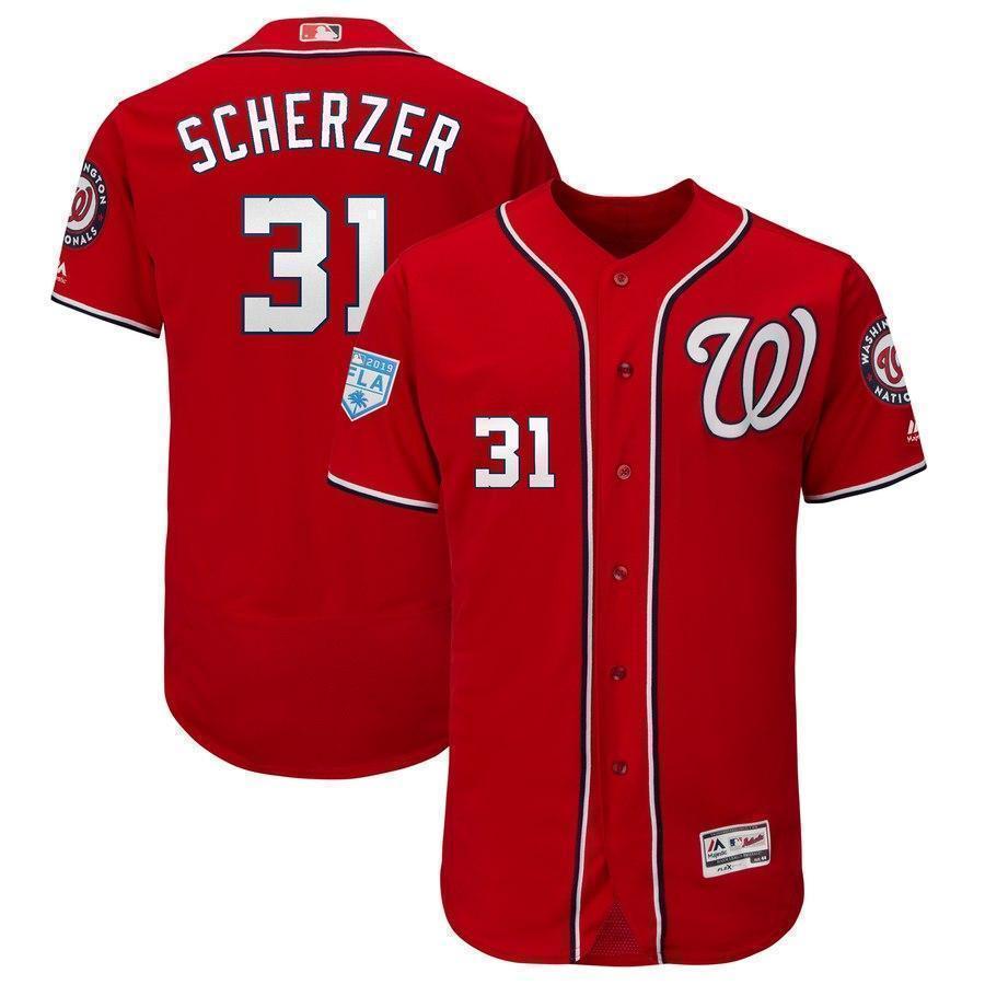 Max Scherzer Washington Nationals 2019 Spring Training Baseball Player Jersey