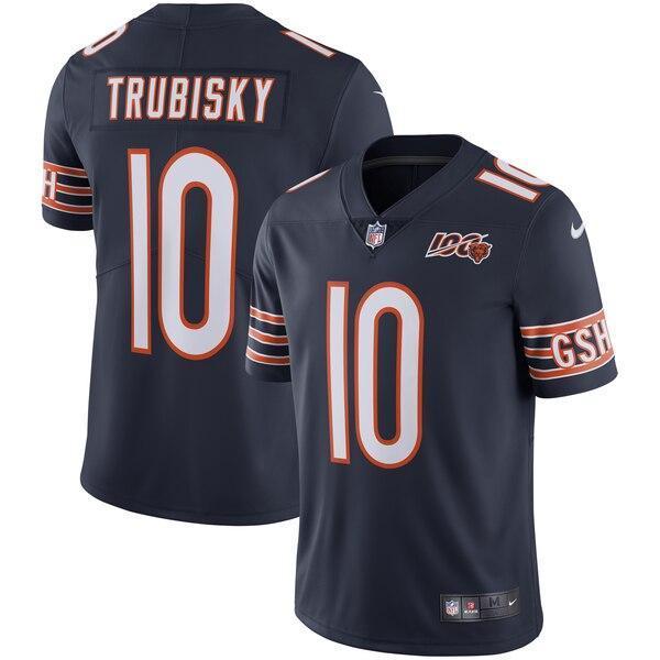 Mitchell Trubisky Chicago Bears 100th Season Game Jersey - Navy