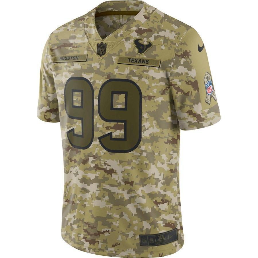 J.J. Watt Houston Texans Game Jersey Camo