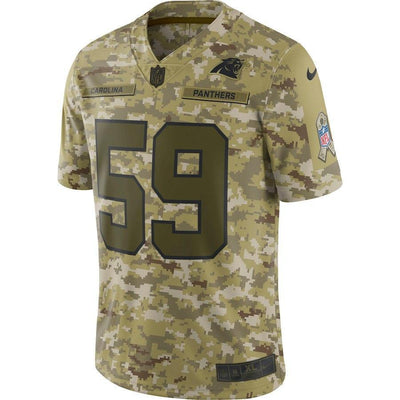 Luke Kuechly Carolina Panthers Game Jersey Camo
