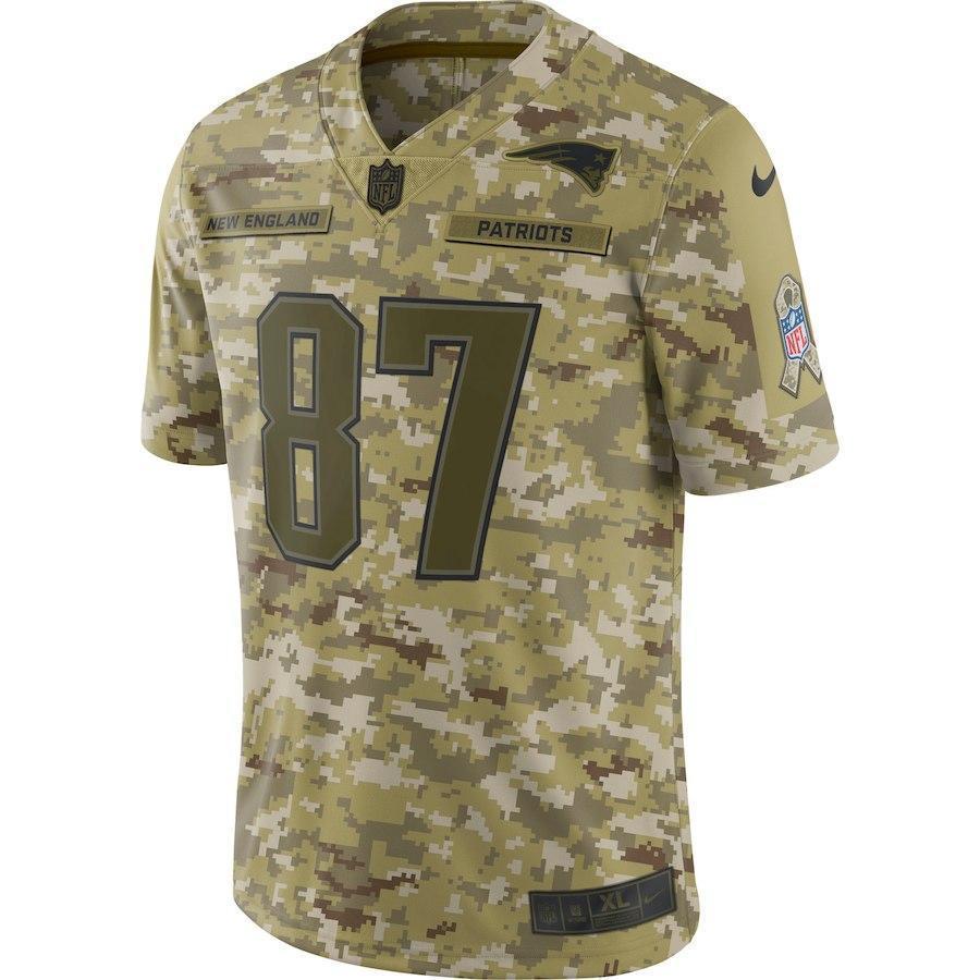 Rob Gronkowski New England Patriots Game Jersey Camo
