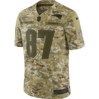Rob Gronkowski New England Patriots Game Jersey Camo