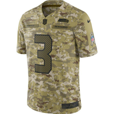 Russell Wilson Seattle Seahawks Game Jersey Camo