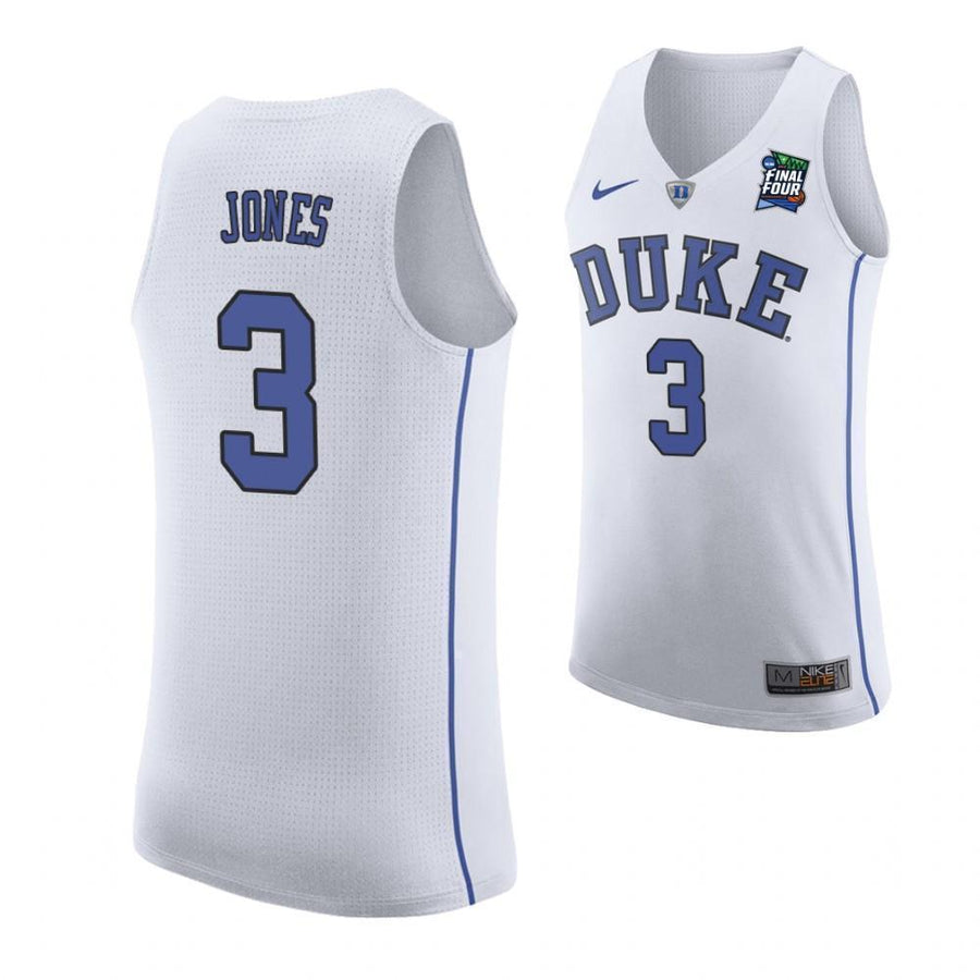 Tre Jones Duke Blue Devils 2019 Final Four Basketball Jersey - White