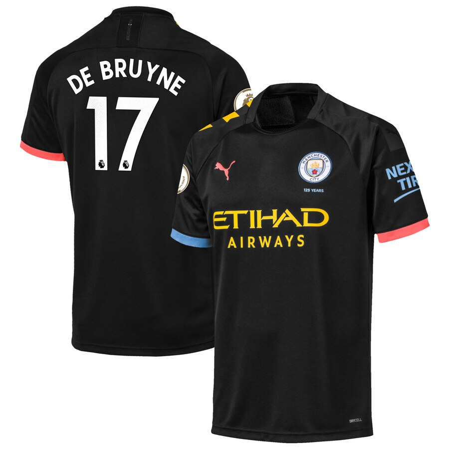 Kevin De Bruyne Manchester City 2019/20 Away Replica Player Jersey – Black