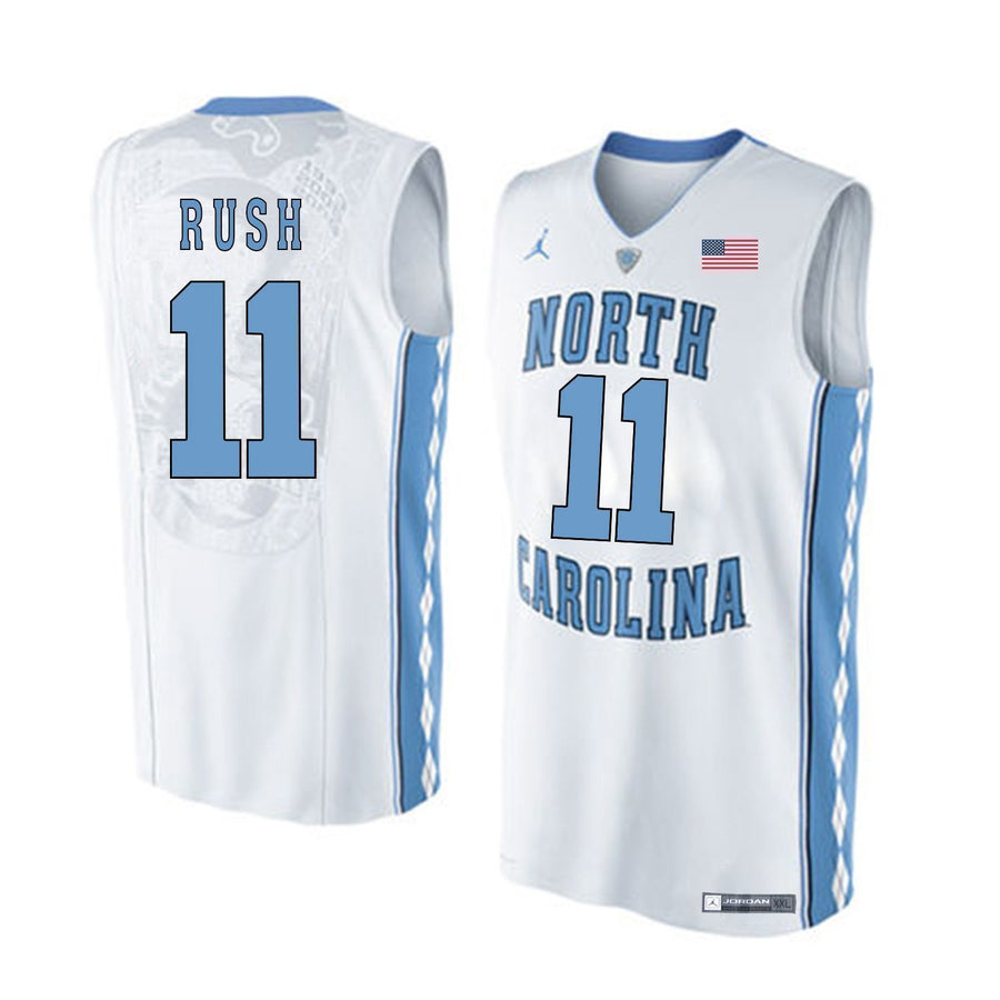 Shea Rush North Carolina Basketball Jersey-White