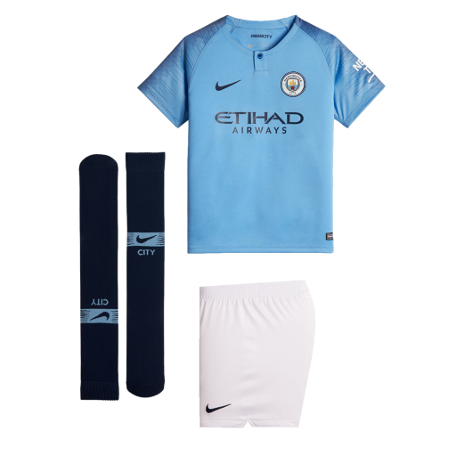 Manchester City Home Kids Football Kit 2018/19