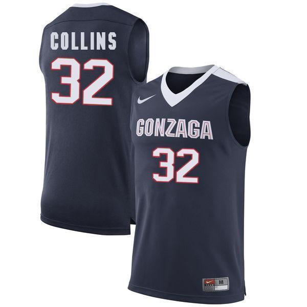 Zach Collins Gonzaga Bulldogs Basketball Jersey-Navy