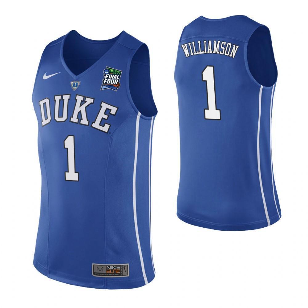 Zion Williamson Duke Blue Devils 2019 Final Four Basketball Jersey - Blue
